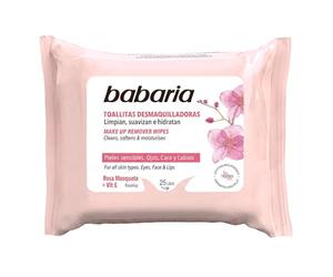 Babaria Unisex Toallitas Desmaquillantes BABARIA ROSA MOSQUETA MAKE UP REMOVING TOWELS 25UN, Black, One Size UK