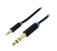 BABBF Cable Jack 6.35mm Male, Jack 3.5mm 3pin Male 1m Black VENTION