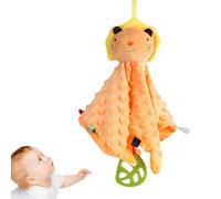 Babby Comforter Blanket - 13 Inch Cute Babby Comforter With Teether | Security Blanket, Christening Shower Gift Boy For Newborns Girl And Boy, Neutral Toddlerr Stuff For Travel Home