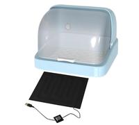 Babe Chick Brooder - Chicken Brooder Box Heater, Bird Incubator Habitat with 3 Temp Adjustable Pad, Fabric Accessory Case Wrap | for Poultry Nesting Supplies Breathable Grow House Decoration