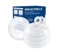 Breast Shells, 4 Pack Nursing Cups, Milk Saver, Protect Sore Nipples for Breastfeeding, Collect Breastmilk Leaks for Nursing Moms, Soft and Flexible Silicone Material, Reusable