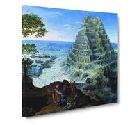 Babel by Pieter bruegel the elder Canvas Print | Gallery Wrapped 30mm Frame Wall Art | 14x14 inches | Ready to Hang | Classic Picture | Living Room Bedroom Lounge Office