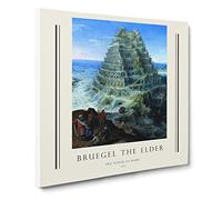 Babel By Pieter Bruegel The Elder Canvas Print | Gallery Wrapped 30mm Frame Wall Art | 20x20 inches | Ready to Hang | Classic Picture | Living Room Bedroom Lounge Office