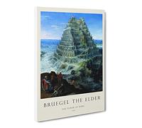 Babel By Pieter Bruegel The Elder Canvas Print | Gallery Wrapped 30mm Frame Wall Art | 24x16 inches | Ready to Hang | Classic Picture | Living Room Bedroom Lounge Office