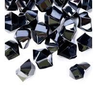 Babenest Acrylic Crushed Ice Rocks, 150 PCS Fake Crystals Plastic Ice Cubes Diamonds Gems for Vase Fillers, Home Decoration, Table Scatter, Event, Wedding, Halloween, Arts & Crafts (Black)