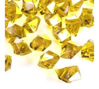 Babenest Acrylic Crushed Ice Rocks, 150 PCS Fake Crystals Plastic Ice Cubes Diamonds Gems for Vase Fillers, Home Decoration, Table Scatter, Event, Wedding, Arts & Crafts (Gold)