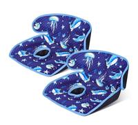 Babenest Carseat Protector Potty Training Liner -Waterproof Car Seat Cover for Baby &Toddler, Dry Piddle Pee Pad with Fun Designs for Strollers & Infant Car Seats(2pcs Whale Blue)