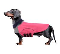babepet Dachshund Winter Coat,Waterproof Miniature Dachshund Clothes，Small Dog Coat Jacket,Dachshund Jumper with Turtle Neck,Pet Garment Ideal for Walking,Hiking,Camping-Pink-XS