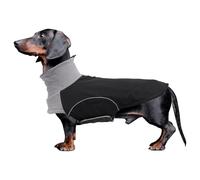 babepet Dachshund Winter Coat, Waterproof Miniature Dachshund Clothes, Small Dog Coat Jacket,Dachshund Jumper with Turtle Neck,Pet Garment Ideal for Walking,Hiking,Camping-Black-S