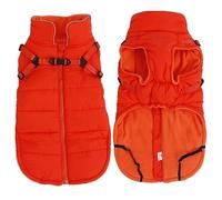 Babepet Orange XXL Dog Coat with Harness, Waterproof, Reflective, Fleece Lined, Winter, Small to Medium Dogs