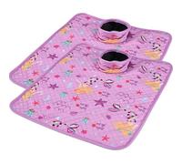 Babepets Car Seat Protector for Potty Training, 2 Pack Waterproof CarSeat Liner Toilet Training for Baby Infant Toddler, Dry Seat Piddle Pads Cover for Strollers (Mermaid Purple)