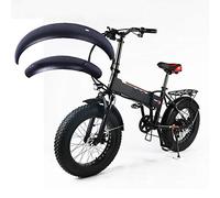 BABESA Mountain Bike Mudguard,Bicycle Fenders,Easy to install Mudguard Set, 20inch fat tire Snowboard electric bicycle fender Wings 20x4.0 folding Sturdy stainless steel Special suit