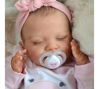 BABESIDE Lifelike Reborn-Baby Dolls 20Inch Sweet Smile Realistic Newborn Full Body Vinyl Sleeping Babies Girl Real Life with Toy Accessories Gift Set for Kids