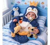 BABESIDE Lifelike Reborn-Baby Dolls Boy 18 Inch Realistic Babies Doll Poseable Real Life Newborn Open Eyes Soft Cloth Body Vinyl Limbs with Complete Accessories for 3+ Years Old Gifts