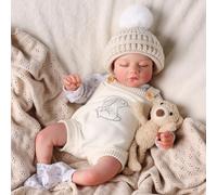 BABESIDE Lifelike Sleeping Reborn Dolls - 20 Inch Realistic Reborn Baby Doll Boy with Soft Cloth Body, Newborn Baby with Suit & Accessories for Kids Age 3+