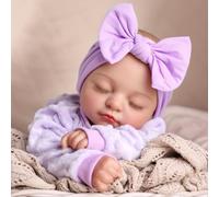 BABESIDE Realistic Reborn Baby Dolls - 17 Inch Sleeping Reborn Girl Doll, Lifelike Baby Doll with Soft Cloth Body and Accessories Gift for Kids Aged 3+