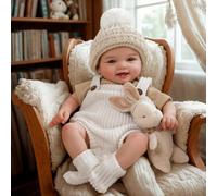 BABESIDE Reborn Babies Dolls 17 Inch Mia Realistic Newborn Girl Baby with Cute Softness Body Sweet Smile Real Life Lifelike Doll