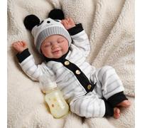 BABESIDE Reborn Baby Doll - 17 Inch 43cm Lifelike Newborn Baby Doll Girl, Soft Cloth Body Reborn Todder Dolls with Clothes and Accessories for Kid Aged 3+