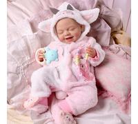 BABESIDE Reborn-Baby Doll Girl 20Inch Realistic Newborn with Soft Vinyl Body Lifelike Sleeping Dolls Smile Includes Accessories, Great Gift for Kids Ages 3+