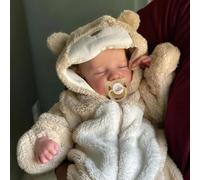 BABESIDE Reborn-Baby Dolls 17 Inch Sleeping Boy Realistic Newborn Doll | Handmade,Full Vinyl Body, Closed Eyes, Includes Accessories, Pretend Play Gift for Kids 3+,Poseable Limbs