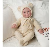 BABESIDE Reborn-Baby Dolls 20 inch Lifelike Babies Doll Cute Girls Soft Vinyl Realistic Newborn Real Life Handmade Toys with Sweet Smile Baby Doll with Accessories for Children's Gifts,Bear