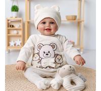 BABESIDE Reborn Baby Dolls 20 Inch - Realistic Baby Doll Soft Cotton Body - Sweet Smile Real Life Newborn Babies with Feeding Kit for Girl