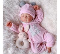 BABESIDE Reborn Baby Dolls - Connie 20-inches reborn baby Girl She has Fine Vinyl, Painted Hair, and Delicate Facial Painting, She’s Hand-made and Has a Soft Body for Girls's Gift