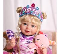 BABESIDE Reborn Baby Dolls Girl - 20 Inch Blonde Hair Realistic Baby Doll with Soft Body, Lifelike Reborn Toddler that Looks Real with Beautiful Outfits and Accessories for Kids Age 3+