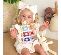 BABESIDE Reborn Baby Dolls Girl - 20 Inch Realistic Baby Doll with Blonde Curly, Soft Cloth Body Lifelike Toddler Doll with Outfit & Accessories for Kids 3+