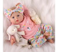 BABESIDE Reborn Dolls Girl - Bailyn 20-inch Realistic Baby Dolls Have the Soft Vinyl, Painted Hair, and Cute Outfit, She Looks and Feels Just like a Real-life Lifelike Baby