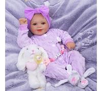 BABESIDE Reborn Dolls Realistic Baby Doll 17 Inch Sunny,Violet