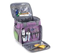 BABEYER Dog Grooming Bag - Organizer Tote for Pet Grooming Tool Kit Accessories, Purple