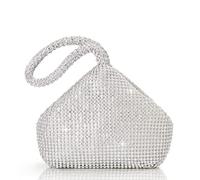 BABEYOND 1920s Flapper Clutch Handbag Peacock Glitter Sequin Clutch Bag for Women Roaring 20s Evening Clutch Beaded Bag Gatsby Costume Accessories Wedding Party (Silver)