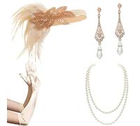 BABEYOND 1920s Flapper Gatsby Costume Accessories - Roaring 20s Headband (10 Piece Set)