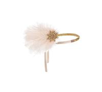 BABEYOND 1920s Vintage Headband Roaring 20s Flapper Headpiece with Feather 1920s Great Gatsby Costume Accesories Champagne