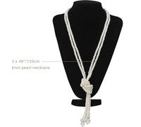 BABEYOND Art Deco Faux Pearl Necklace for Women, 1920s Flapper Imitation Pearls Necklace