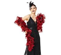 BABEYOND Chandelle Boa Vintage Boa - 200g 6.5ft Gatsby Organza Boa 1920s Flapper Accessories, Wine Red, One Size