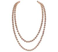 BABEYOND Gatsby Long Knot Pearl Necklace 1920s Flapper Imitation Pearls Necklace 2Pcs Champagne