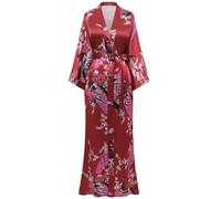 BABEYOND Kimono Dressing Gown Peacock Kimono Robe Kimono Cardigans for Women Wedding Girl's Bonding Party Pyjamas 135cm