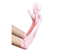 BABEYOND Long Elbow Length Vintage Style 1920s Flapper Costume Gloves, Bridal Accessories - Light Pink, UK 44