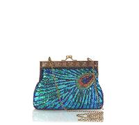 BABEYOND Vintage Flapper Peacock Clutch Gatsby Sequined Evening Handbag 1920s Beaded Bag, Style 2, One Size