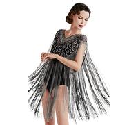 BABEYOND Women's 1920s Shawl Long Fringed Evening Cape Sequin Beaded Party Shawl