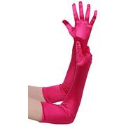 Babeyond women's classic satin gloves, Audrey Hepburn 1920's style gloves; elbow to wrist length 52/55 cm - -