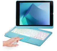 BABG Keyboard Case for iPad 9th Generation, 360° Rotatable Backlit Keyboard with Pencil Holder for 10.2 inch iPad 9th Gen 2021/ 8th Gen 2020/ 7th Gen 2019 and iPad Air 3 / Pro 10.5" (Sky Blue)