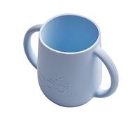 BABI® Baby Toddler Large Silicone Sippy Cup, Plastic Free, 100% Food Grade Silicone, with Two Comfort Handles, Perfect Sippy Cup for Training 200ml (Blue)