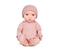 Babi by Battat - 14-inch Newborn Baby Doll - Gray-Blue Eyes & Medium-Light Skin Tone - Soft Body & Removeable Outfit - Pink Hat & Pacifier Accessories - 2 Years +