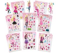 BaBi Stickers for Girls - 16 Sheet Art Craft Make a Face DIY Stickers for Kids Make Your Own Personalized Sticker Princess for Birthday Party Supplies Favors Bag Gift Pinata Fillers Lucky Dip Prizes