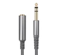 BABIBAOBEI 1. 6.35mm Stereo Extension Cable Gold-Plated Connectors Braided Shield Noise-Reduction For Studio Equipment Professional Auditory Extension Cord