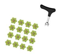 BABIBAOBEI 16Pcs Golfs Shoe Spikes Replacement Cleats Pin Fast Twists Turn Screw Studs Nonslip Golfs Shoes Pin Easy To Use Fast Replacement Golf Shoes Accessories