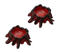 BABIBAOBEI 2pack Aesthetic Wood Texture Volcanoes Ornaments for Reptiles Tanks Enhancing Visual Appeal and Pet Comfortable Sun Shelter for Reptiles